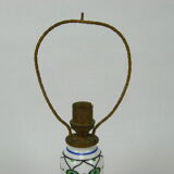 Lyre lamp in polychrome porcelain