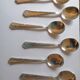 6 silver metal ice cream spoons
