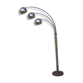 Lampadaire "muguet" des années 70 à 3 bras pivotants