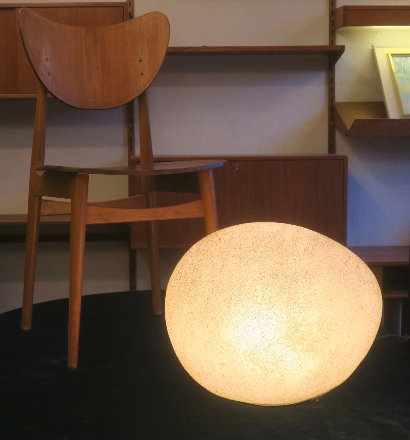 Large moon rock lamp André Cazenave for Singleton attr., Italy 1960s