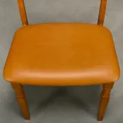 Chaises de salle à manger style Razorblade par Henning Kjærnulf en chêne et cuir, Danemark
