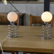 Pair of designer lamps model Spring by Ingo Maurer 20th century