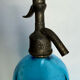 Old blue glass siphon