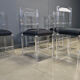 Lucite or plexi dining chairs, 1970s - set of 6