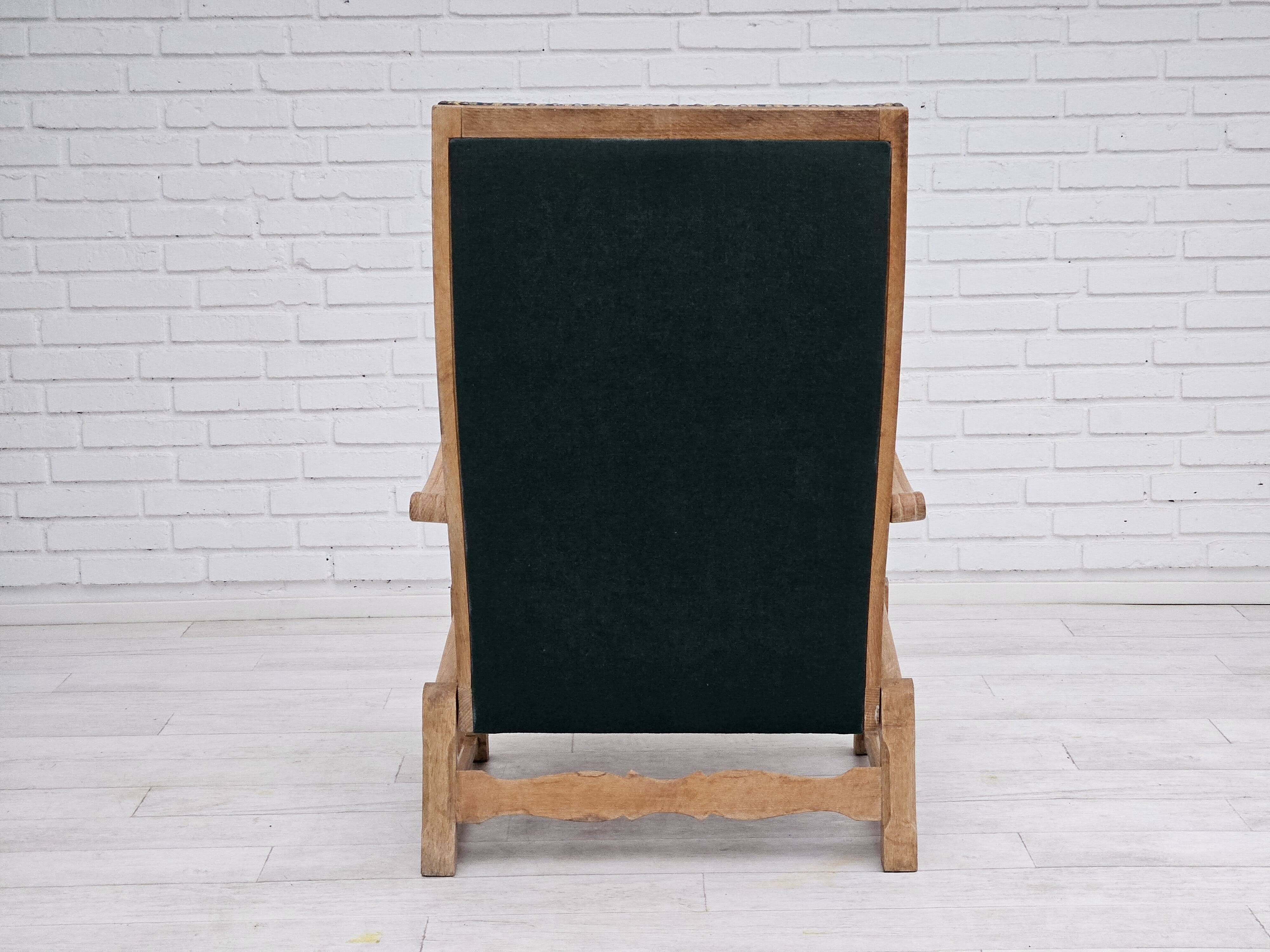 Chaise à bascule danoise à dossier haut, très bon état d'origine.