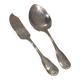 Silver-plated ice cream serving set for 2, Christofle Vendôme silversmith