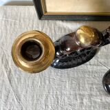 Pair of vintage ceramic candlesticks from the 1950s