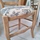Country chair in blue toile de Jouy