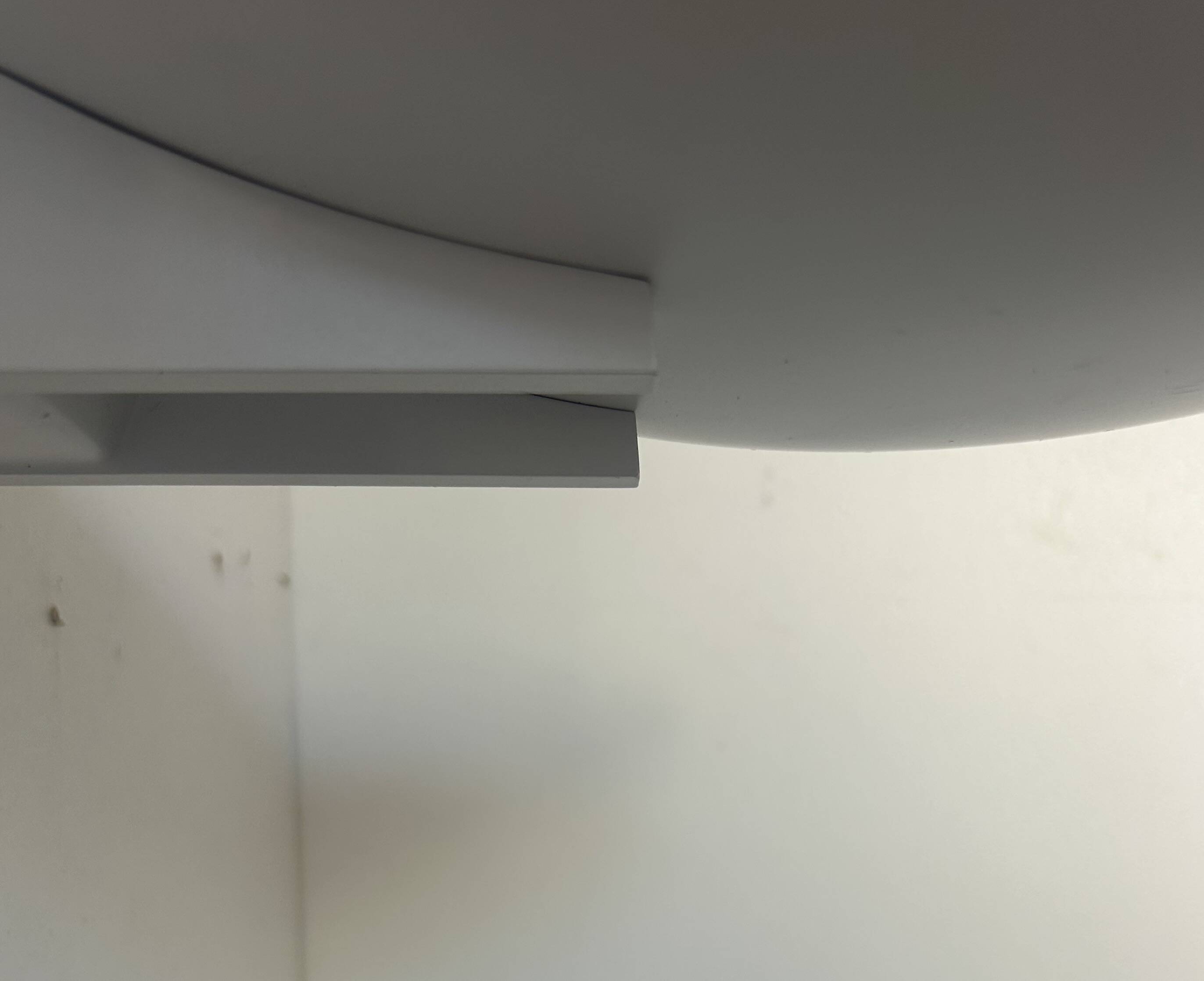 Paire d'appliques vintage moderniste Disderot métal laqué blanc France 1970