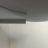 Paire d'appliques vintage moderniste Disderot métal laqué blanc France 1970