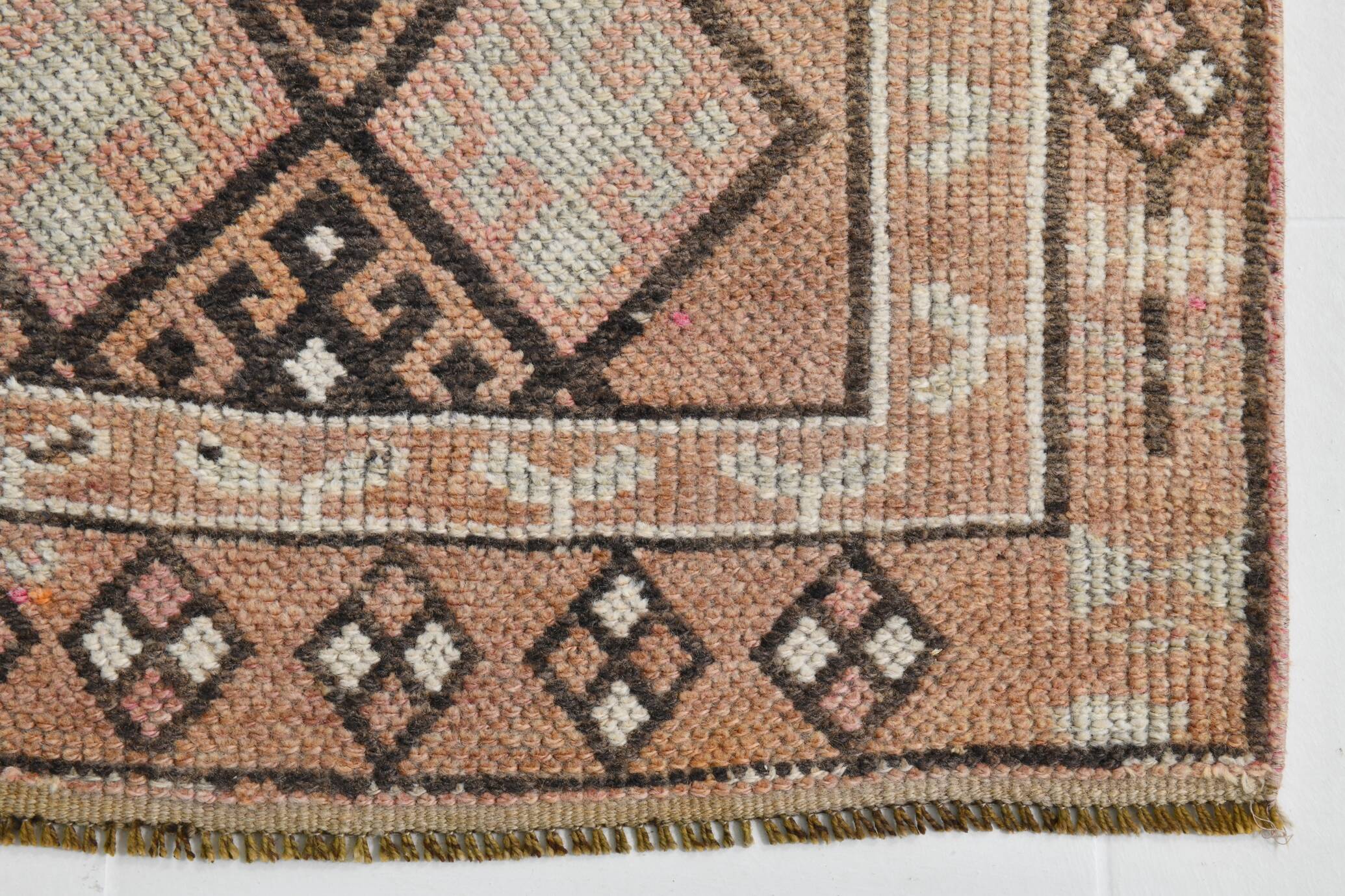 3x12 Soft Red Brown Turkish Runner Rug, 83x365Cm