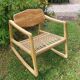 Rocking chair in oak and Danish rope