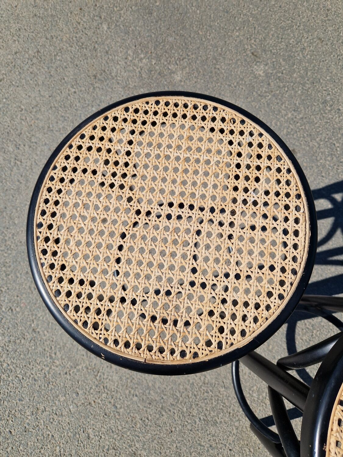 Set of 2 rattan bar stools