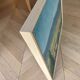 Blue and yellow hills, oil on canvas signed