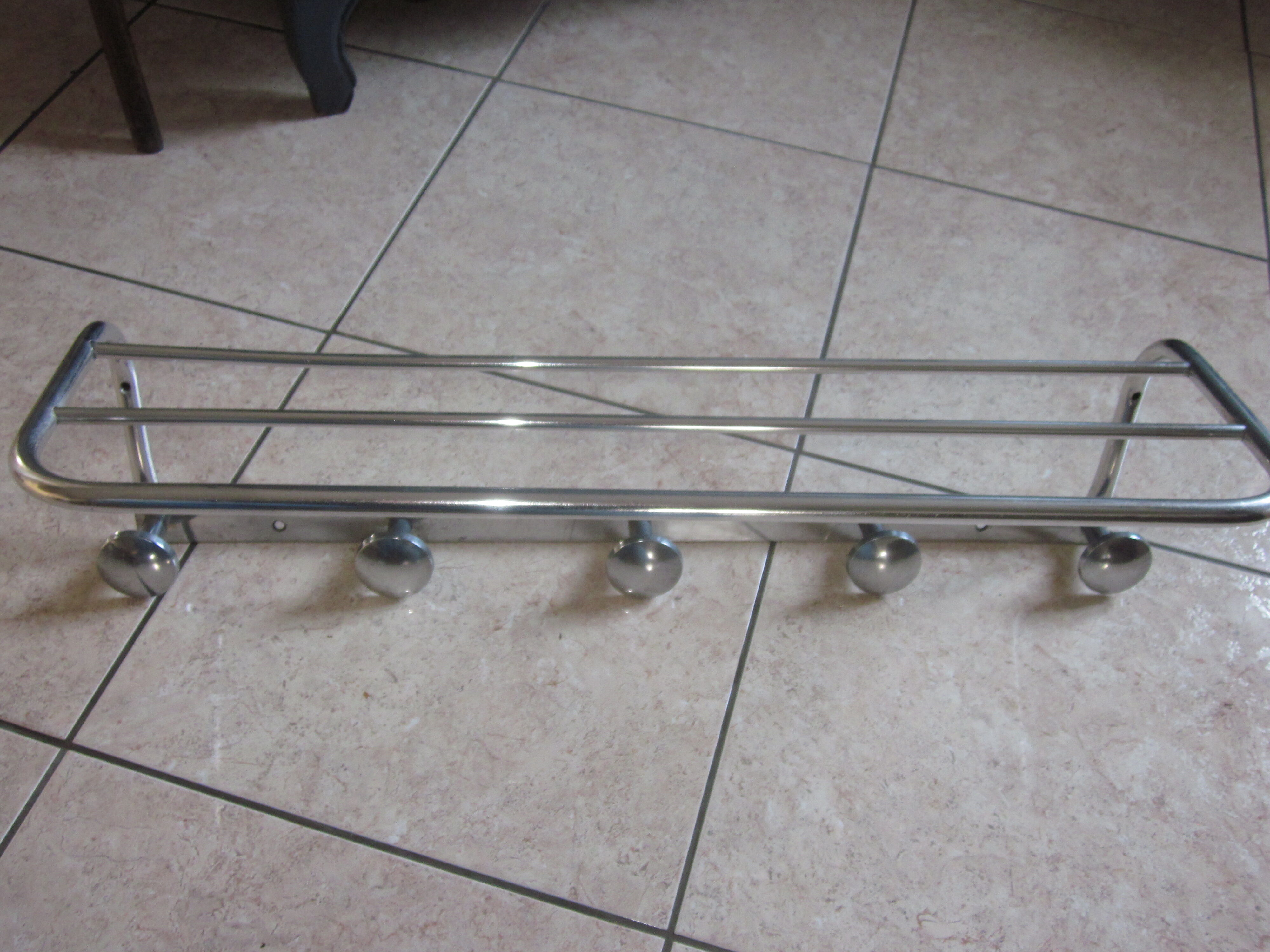 Aluminum coat rack from the 50s-60s