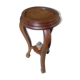 Solid walnut pedestal table with bronze plume, Napoleon III period