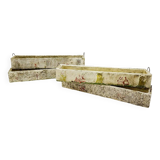 polychrome cement planters from Emile Taugourdeau’s Zoological Garden - set of 4