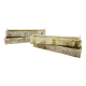 polychrome cement planters from Emile Taugourdeau's Zoological Garden - set of 4
