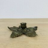 Vintage brass flower candle holder