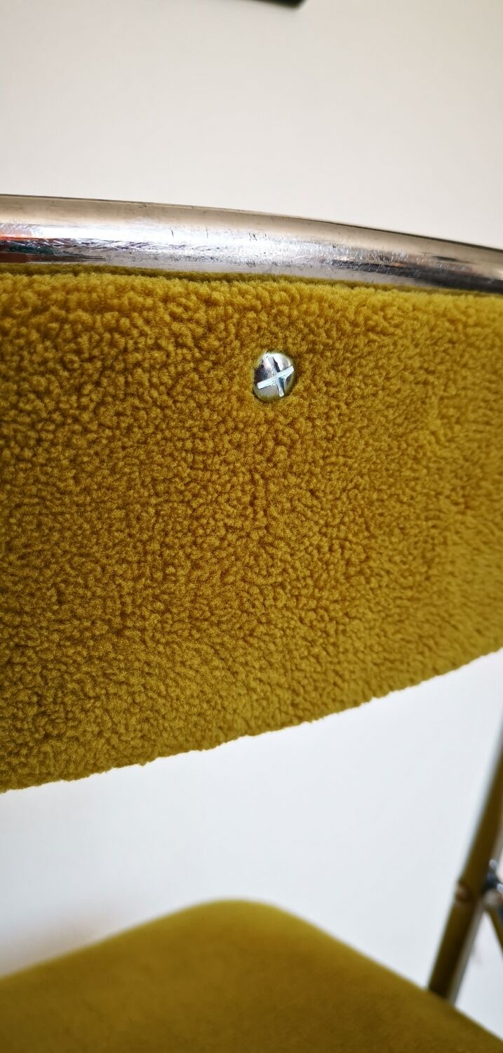 70s chrome folding chair