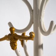 Antique white and gold floor coat rack (circa 1920)
