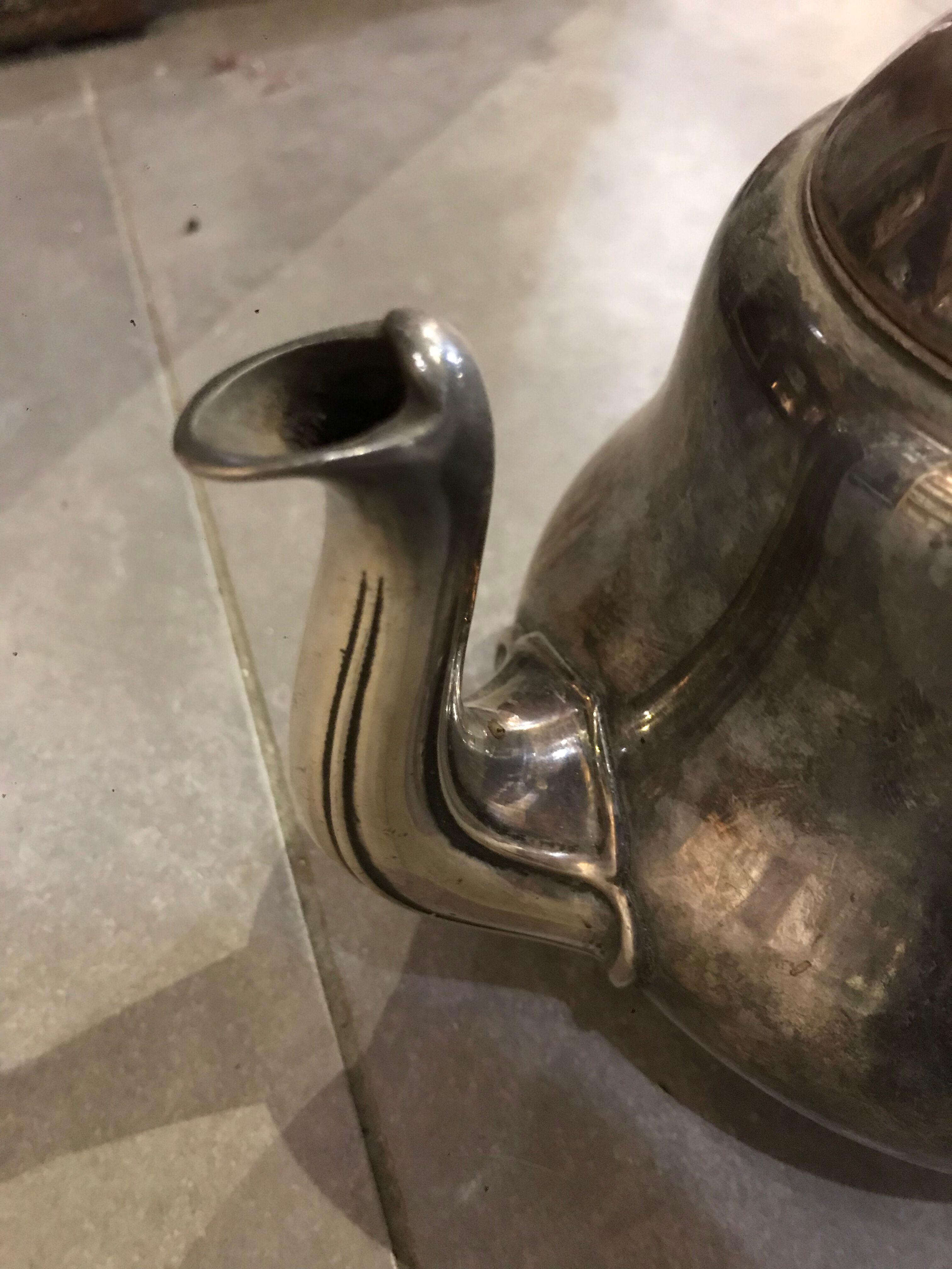 Christofle silver metal teapot