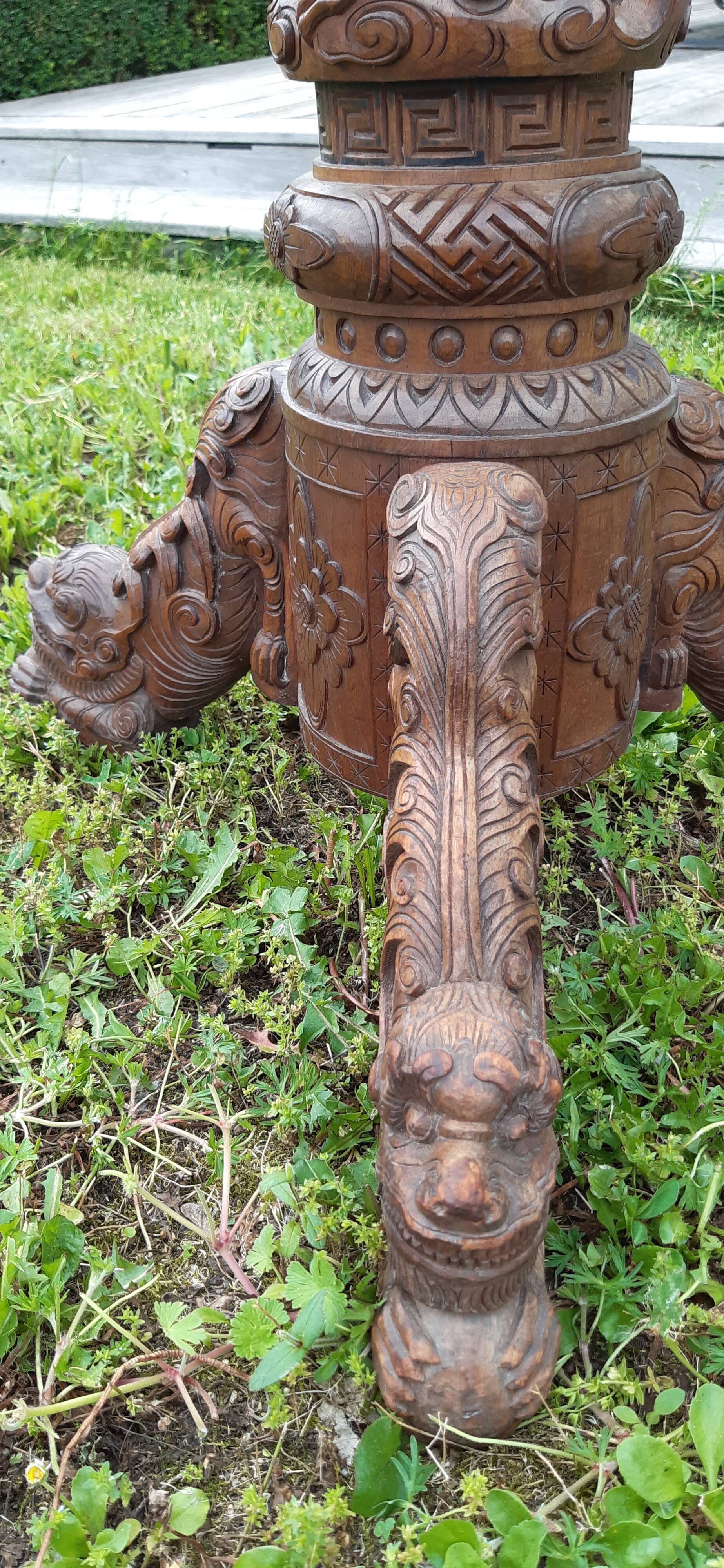 Exotic wood column (indonesia?)