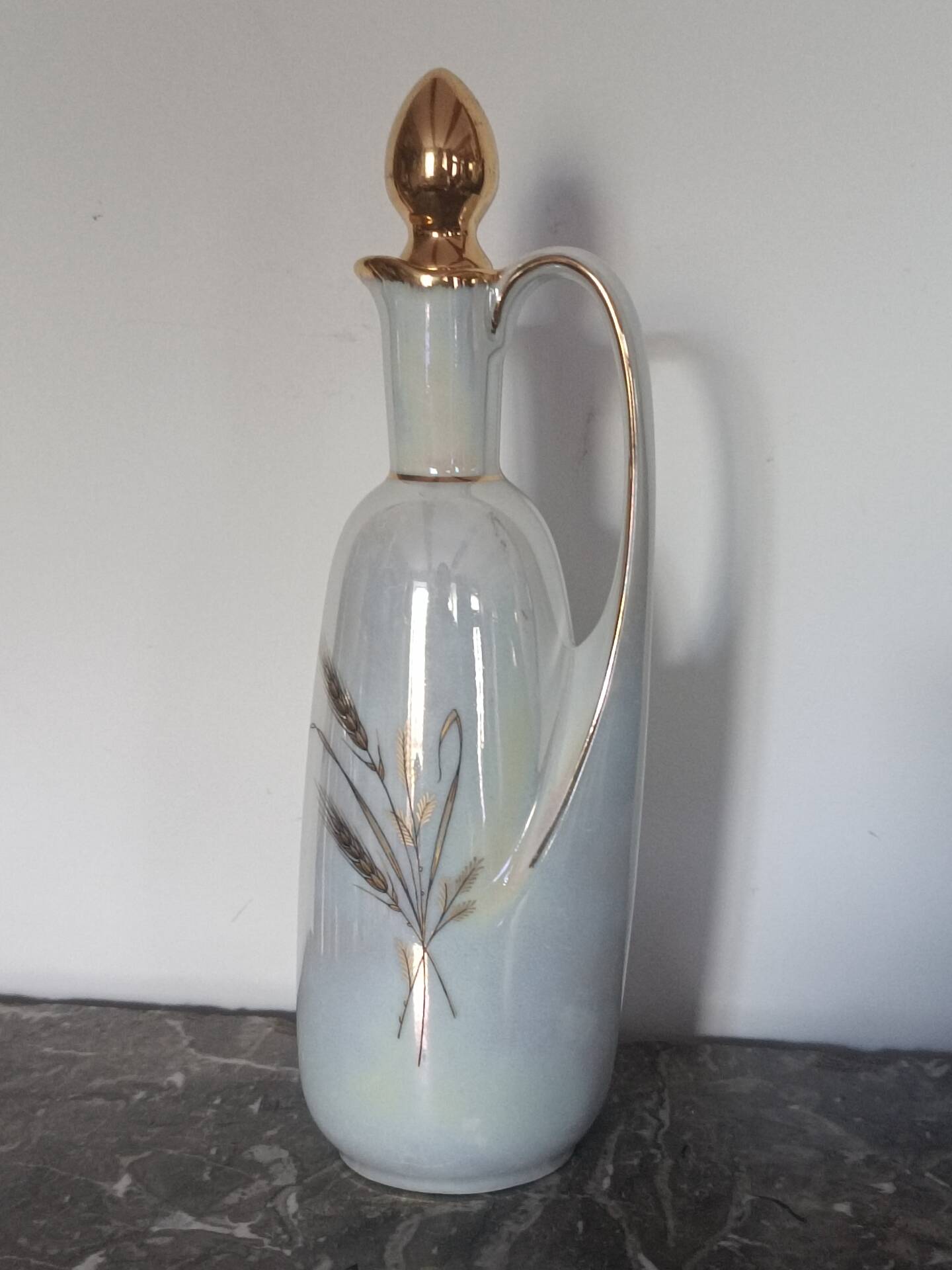 Vintage liqueur service p.a.r.i.s. 2 – iridescent porcelain