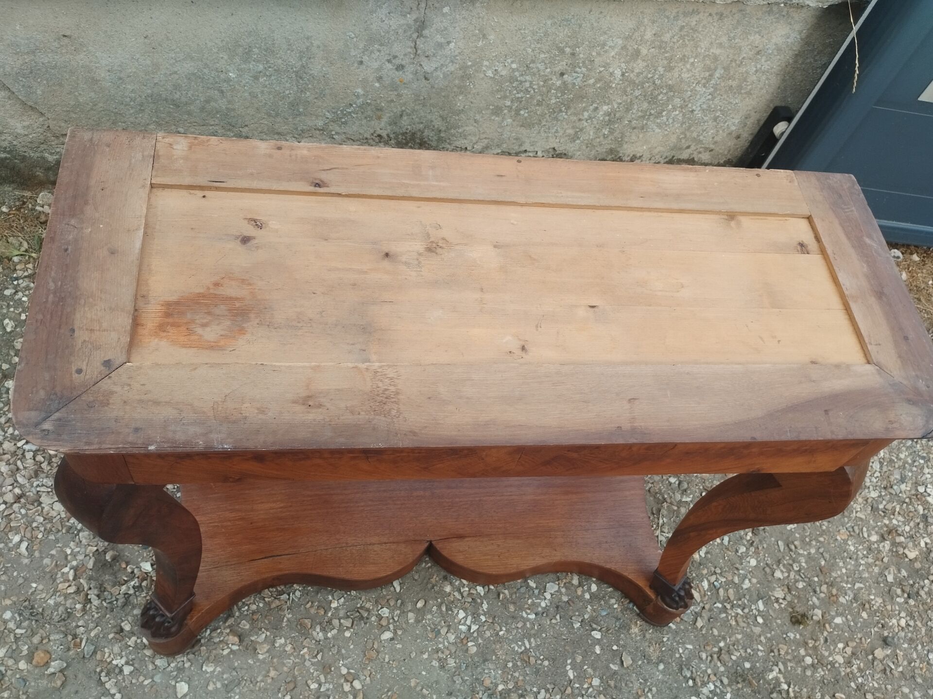 Console from the old Louis Philippe era with a marble top.