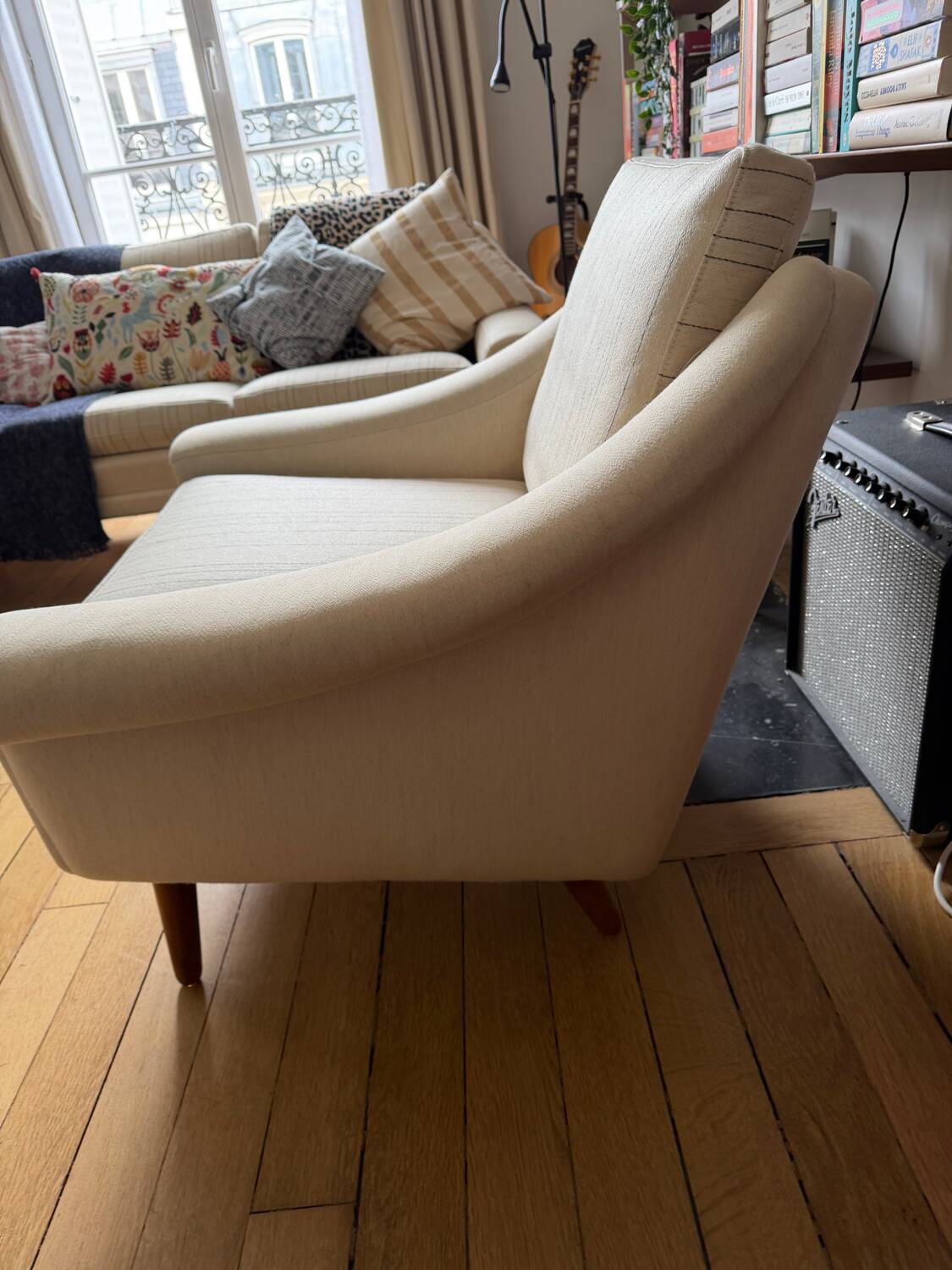 Vintage Danish teak sofa and armchair – 1960s