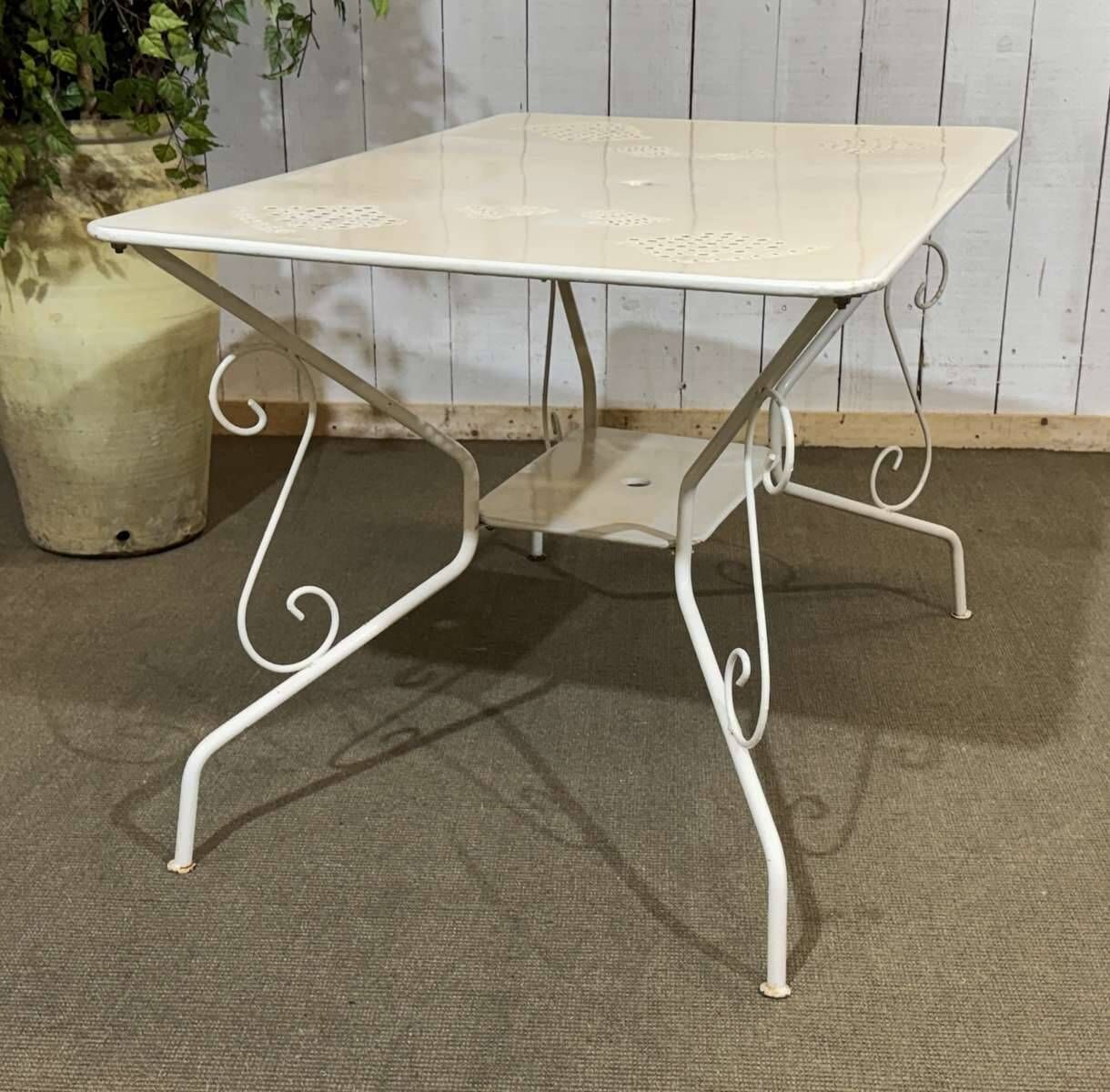 1980s metal garden table