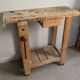 Genuine vintage wooden workbench from the 1960s stamped Grenade.