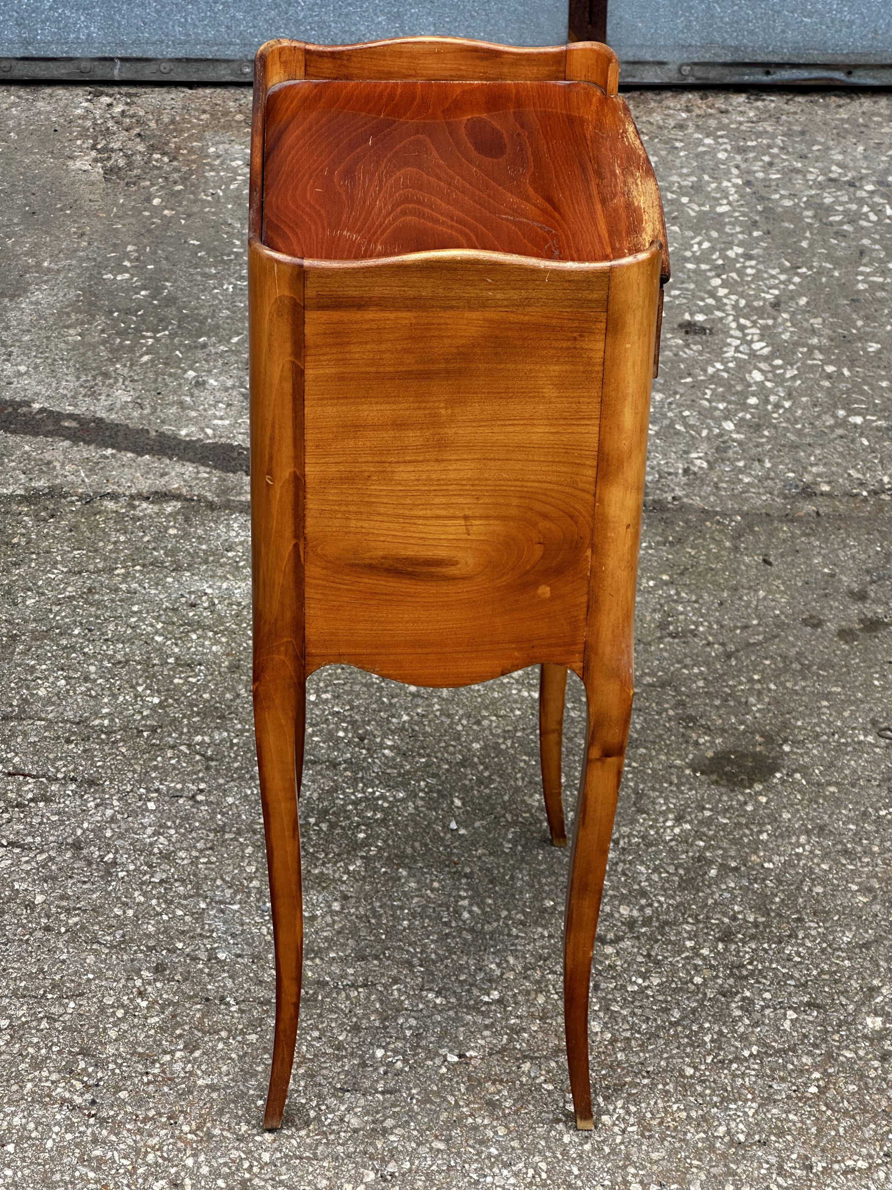 Pair of Louis XV style cherrywood bedside tables