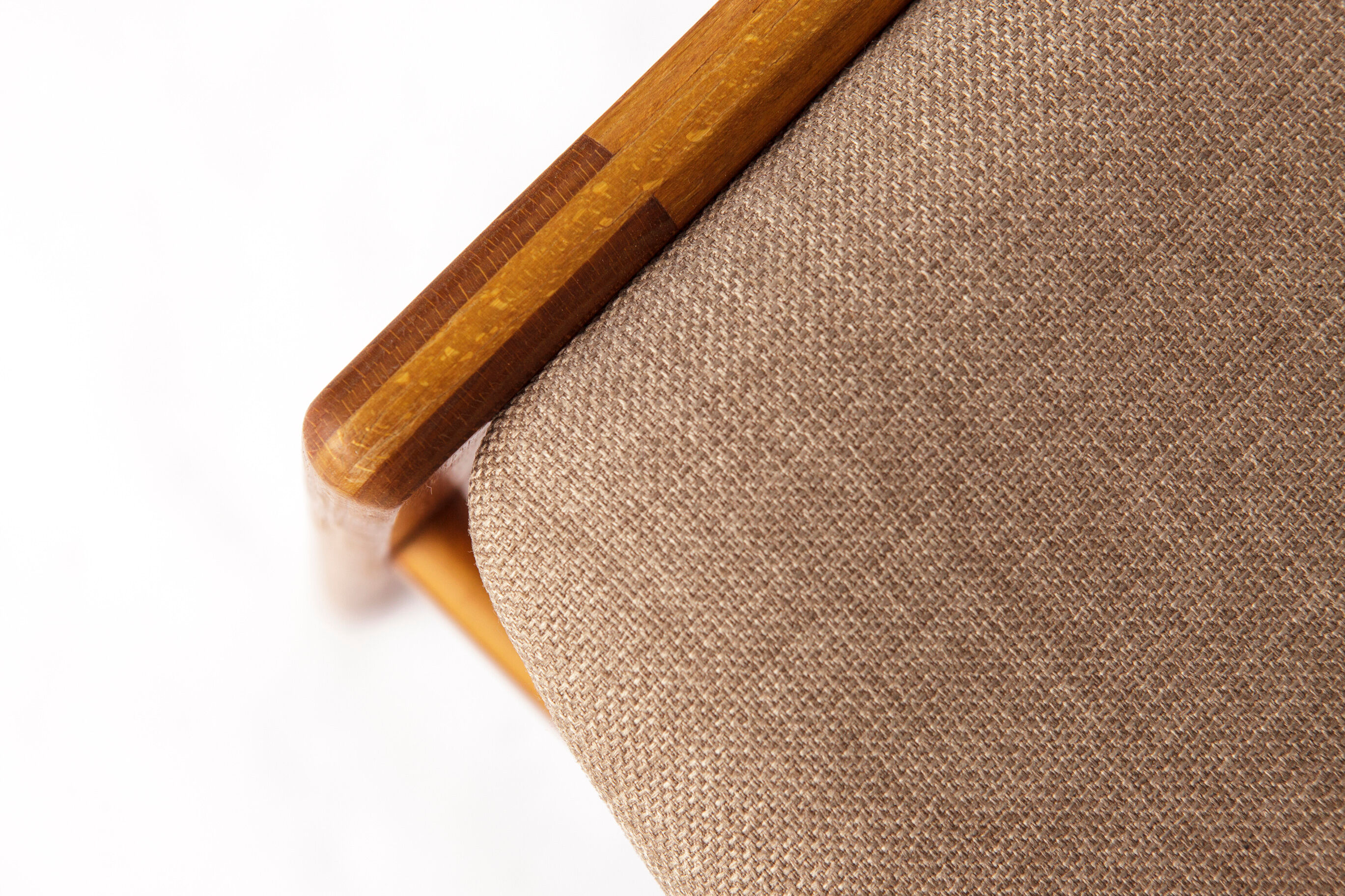 1 of 4 Vintage Danish Teak Dining Chair – 1960s, Reupholstered in Grey