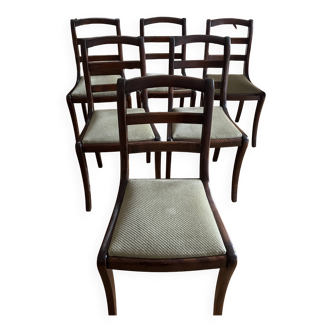 6 wooden chairs