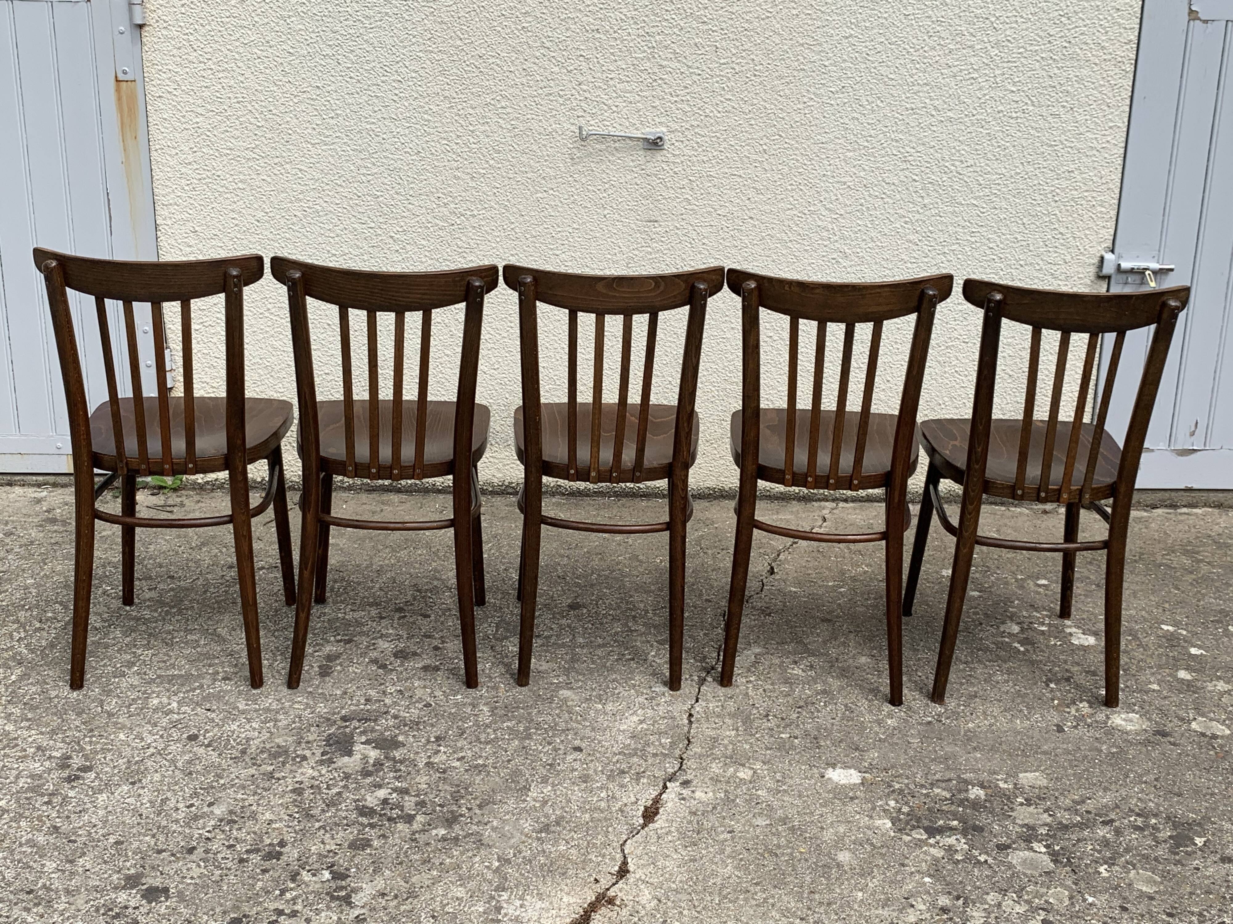 Bistro chairs 1950 made in Czechoslovakia