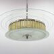 1940s Rare Italian Chrome & Glass  Chandelier, Restored