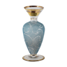 Vase en verre bleu