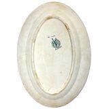 Green ceramic platter frieze