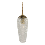 Vintage pressed glass pendant lamp