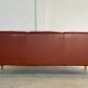 Vintage Danish mid-century Mogens Hansen 3-person cognac leather sofa