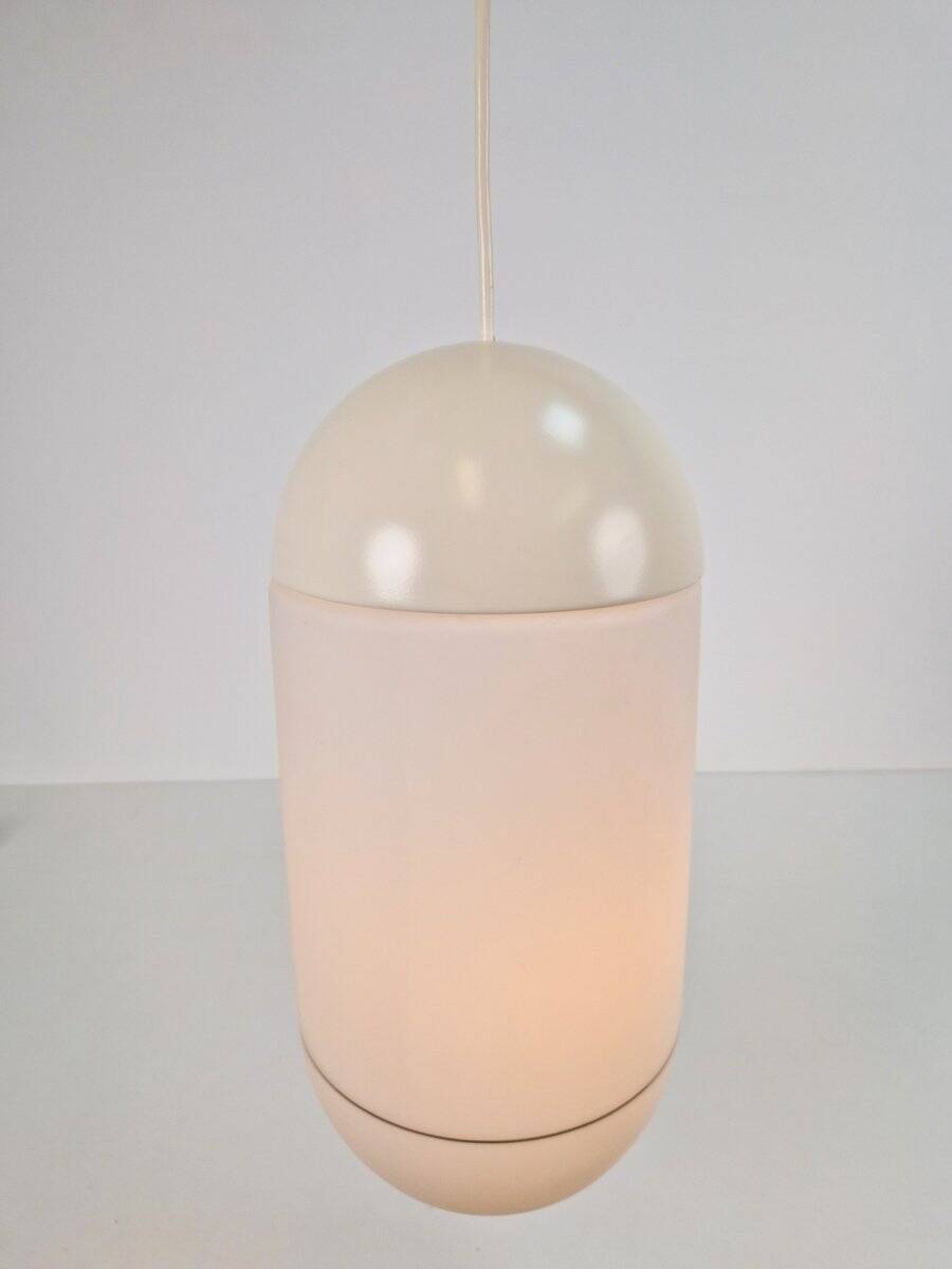 Vintage Pill Pendant Lamp in Milk Glass from Peill & Putzler, Germany, 1960s