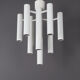 Space age ceiling lamp in white metal by temde, 1970s