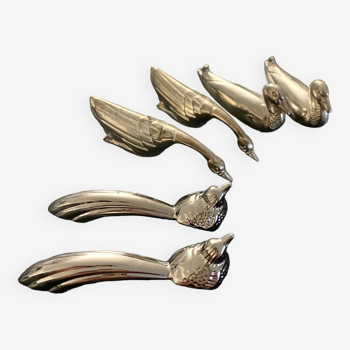 6 porte-couteaux animaux différents, en métal