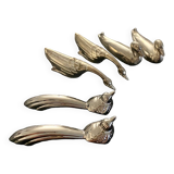 6 different animal knife holders, made of metal