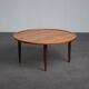 Table basse ronde en teck moderne scandinave, Danemark, années 1960