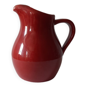 Vintage red glazed ceramic pichet