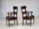 1920-30s, set of 2 armchairs, design after Georges Jacob, carved teak wood.