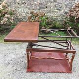 Modular vintage oak coffee table with Albert Ducrot's magical system