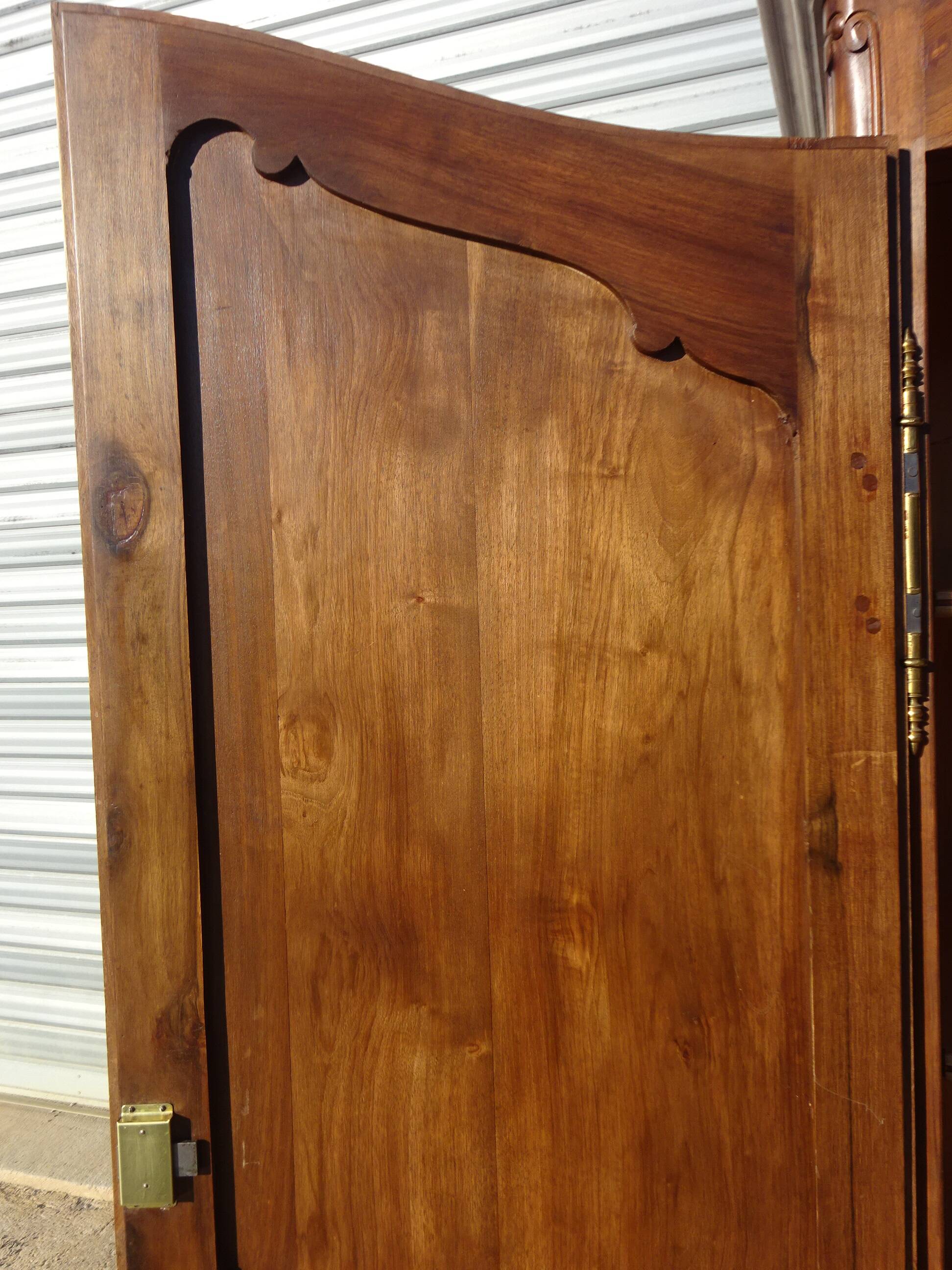 solid walnut wardrobe in Louis XV style